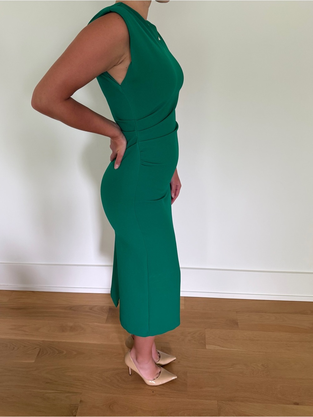 Zara Green Midi Sheath Dress - Picture 4 of 6